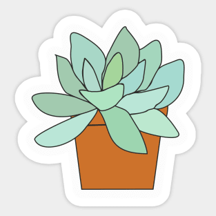 succulent in a pot Sticker